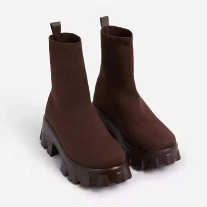 Women's Platform Ankle Slip-On Boots