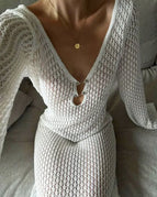 White Maxi Dress / M