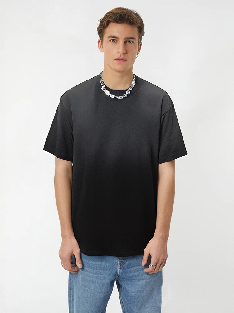 Men's Oversized Cotton T-Shirt with Gradient Color