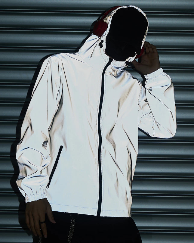 Reflective Men's Hooded Windproof Jacket