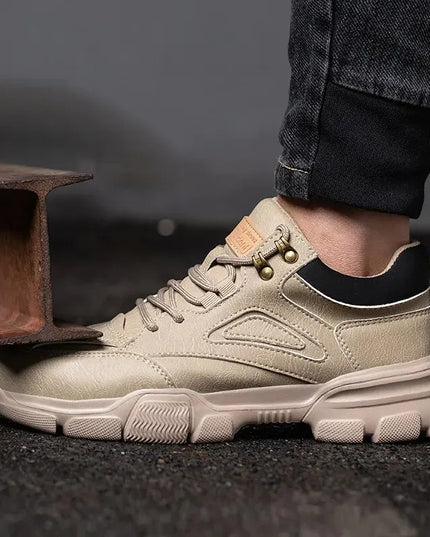 Anti-Puncture Steel Wire Safety Shoes for Men with Rotary Buckle