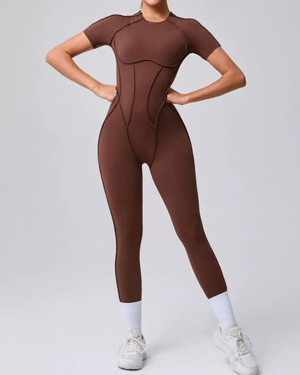 Women's Short Sports Jumpsuit - Gym & Workout Jumpsuit for Women