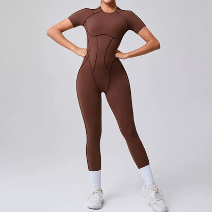 Women's Short Sports Jumpsuit - Gym & Workout Jumpsuit for Women