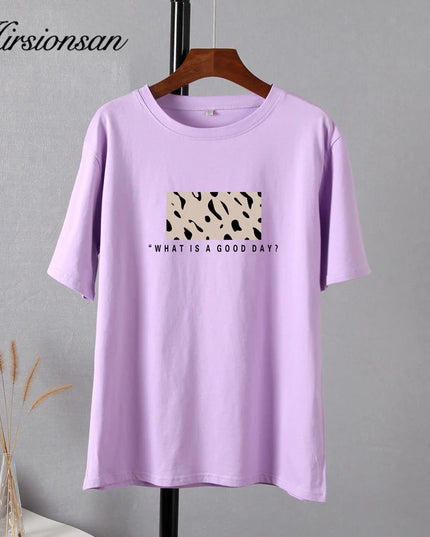 Women’s Oversized Cotton Leopard Print T-Shirt - Hirsionsan Fashion Top