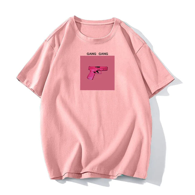 Women's Cotton Casual Loose Fit O-Neck T-Shirt