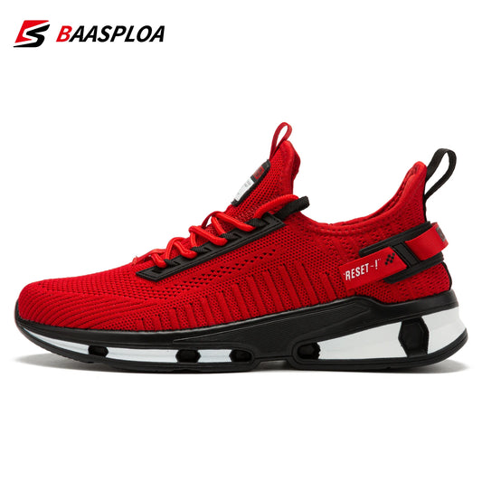 Baasploa Men's Sneakers - Breathable, Anti-Slip, Shock-Absorbing Athletic Shoes