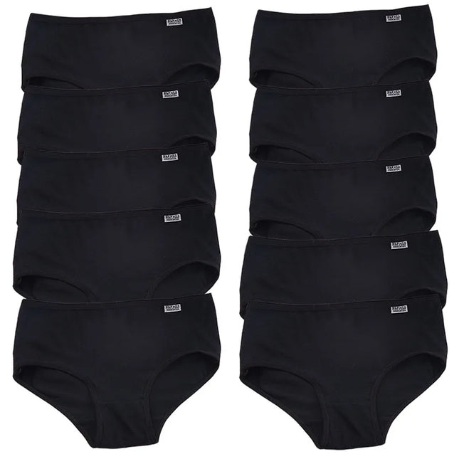 10 Piece Women's Cotton Seamless Boxer Briefs - Comfortable Breathable Underwear for Women