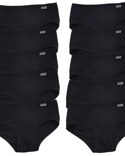 10 Piece Women's Cotton Seamless Boxer Briefs - Comfortable Breathable Underwear for Women