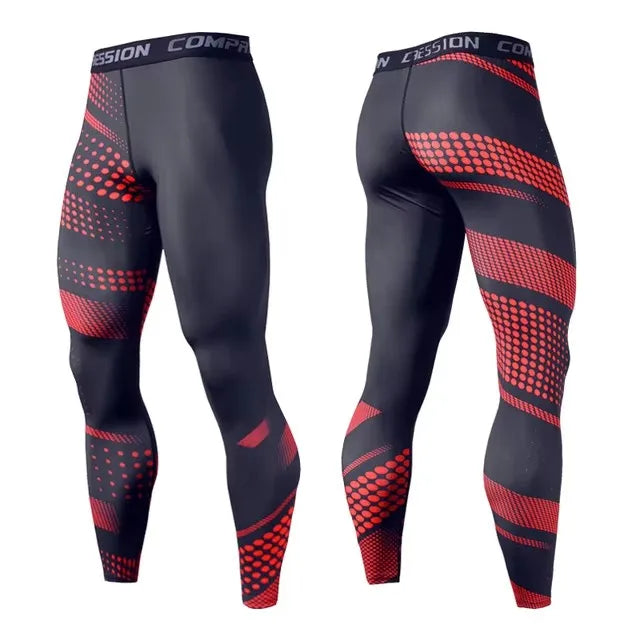 Men's Athletic Compression Pants for Sports and Training