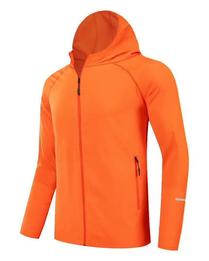 Men's Lightweight Quick-Dry Breathable Hooded Running Jacket