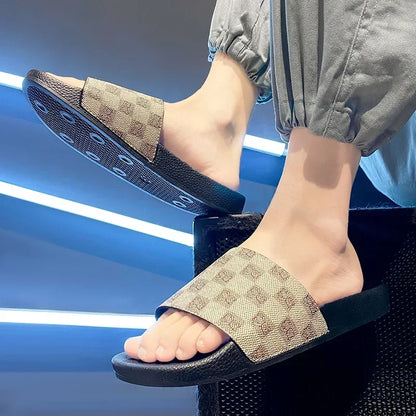 Men's Soft EVA Slide Sandals with Flat Bottoms
