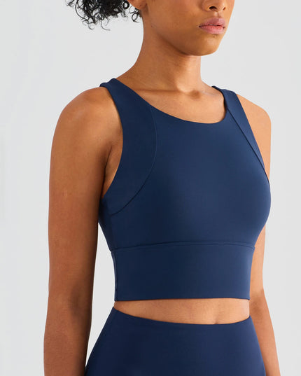 Nylon Women's Sports Bra - Stretchy Elastic Fitness Top - Various Colors