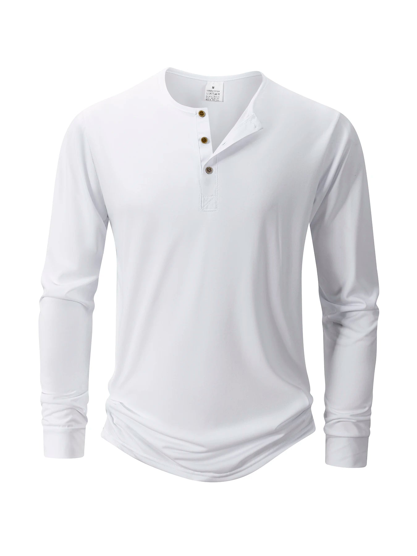 Men's Breathable Long Sleeve Button Henley Sweater