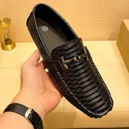 Men's Anti-Slip Breathable Ribbed Shoes – Stylish & Durable Slip-Resistant Footwear