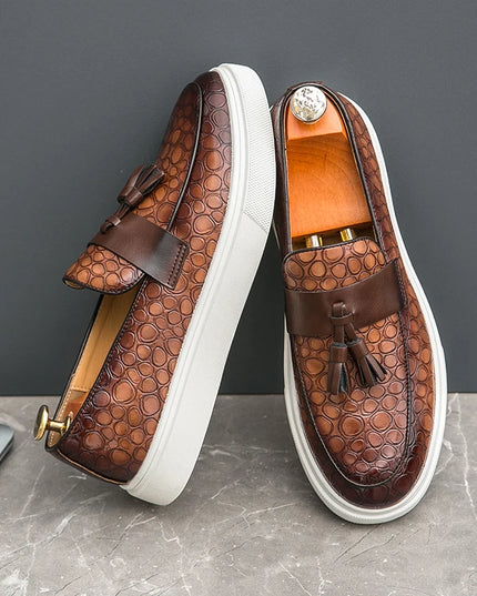 Men’s Faux Leather Tassel Loafers