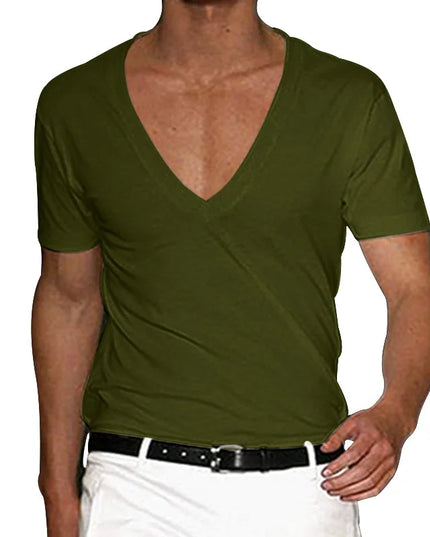 Casual Slim Fit V-Neck Short Sleeve T-Shirt