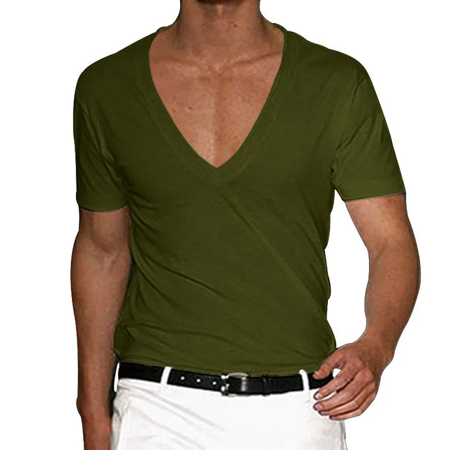 Casual Slim Fit V-Neck Short Sleeve T-Shirt