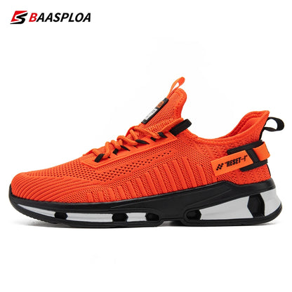 Baasploa Men's Sneakers - Breathable, Anti-Slip, Shock-Absorbing Athletic Shoes