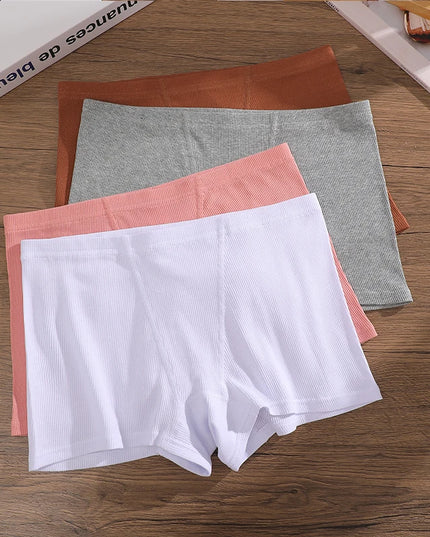 4-Pack Women's Cotton Lace Seamless Boxer Briefs