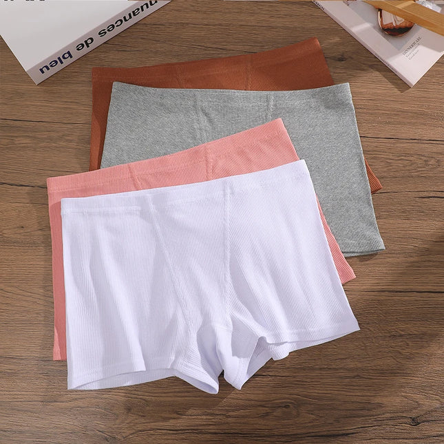 4-Pack Women's Cotton Lace Seamless Boxer Briefs