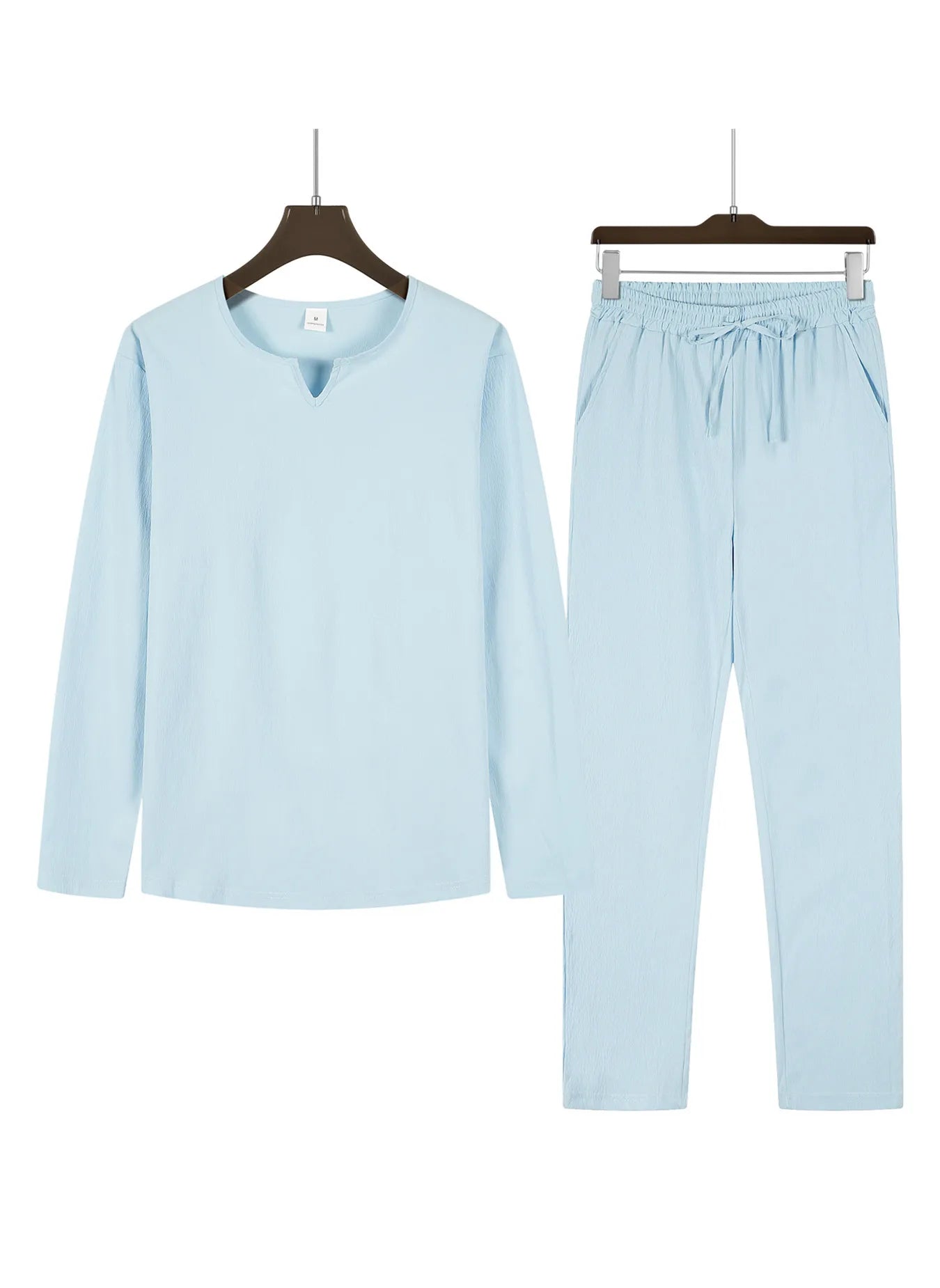 Men's 2-Piece V-Neck Sweater and Drawstring Pants Set