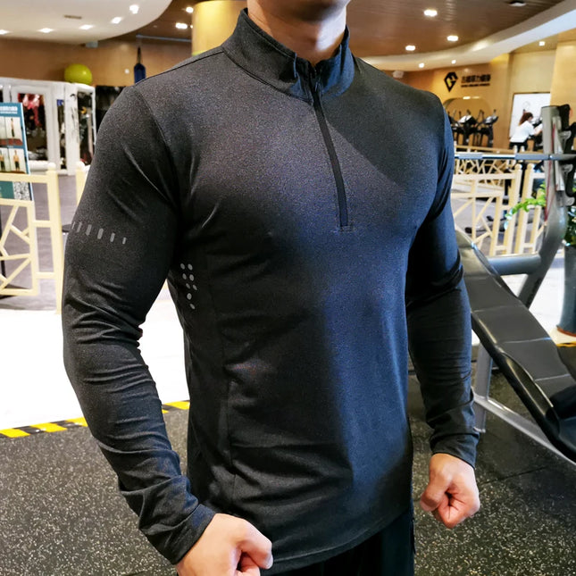 Men's Athletic Long Sleeve Compression Sweater