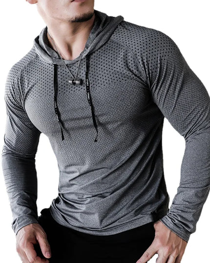 Men's Slim Fit Gym Hoodie Sweatshirt - Various Colors