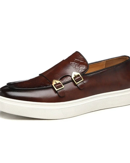 Men's Casual Faux Leather Loafers - Slip-On Dress Shoes for Men