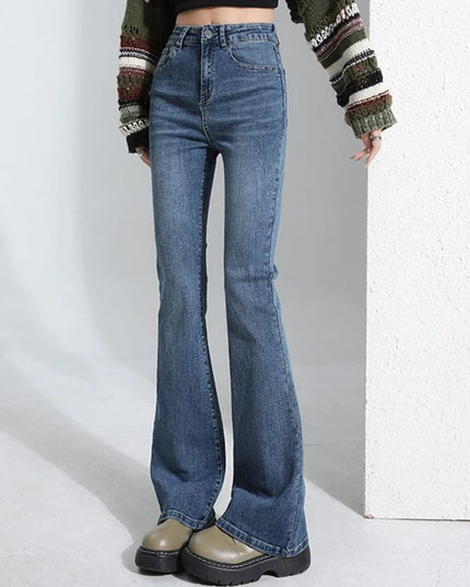 Women's Slim Fit High Waist Flared Jeans