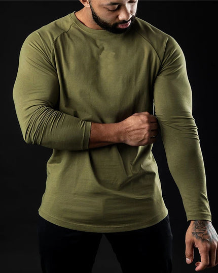 Men's Compression Cotton Long Sleeve Sports Sweater