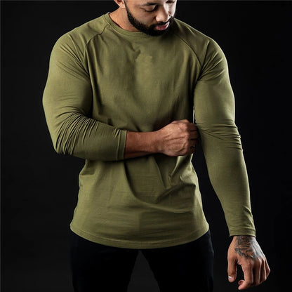 Men's Compression Cotton Long Sleeve Sports Sweater