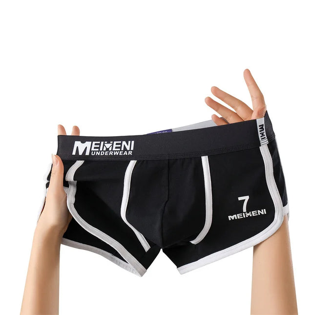 Classic 3-Piece Cotton Boxer Briefs Set for Men - Soft, Breathable, and Absorbent Underwear