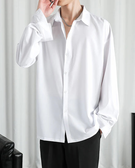 Men's Long Sleeve Classic Loose Fit Shirt