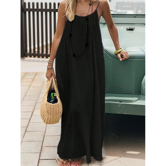 Women's Strapless Backless Long Loose Fit Maxi Dress