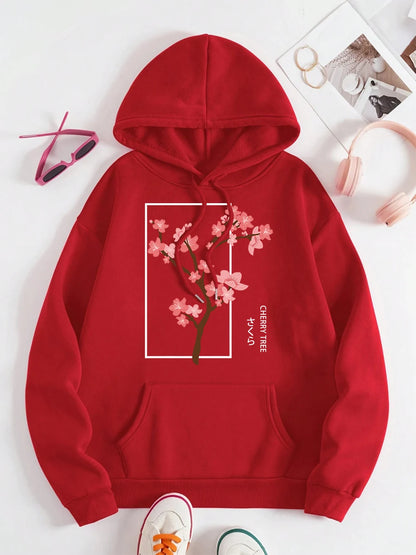 Cherry Blossom Tree in Full Bloom Women’s Loose Hoodie