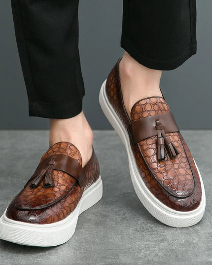 Men’s Faux Leather Tassel Loafers
