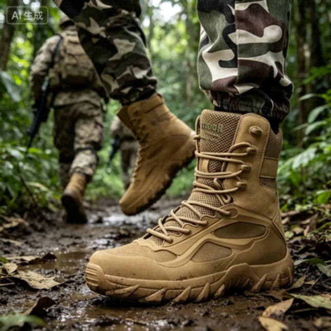 Men's Tactical Boots - Lightweight, Outdoor, Non-Slip Shoes