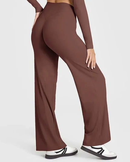 Women's Mid-Waist Straight-Leg Sweat Pants in Soft Butter Fabric