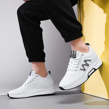 Men's Elevator Sneakers with 6cm Height-Increasing Insole