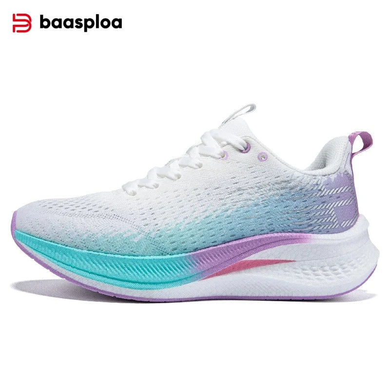 Baasploa Men's Running Shoes - Lightweight Mesh Sneakers with Carbon Plate for Enhanced Performance