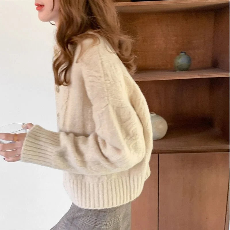 Women's Elegant Vintage Knitted Cardigan