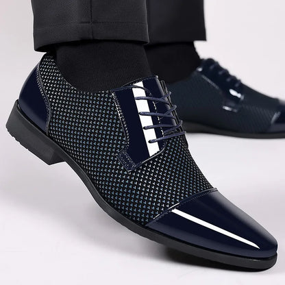 Men's Faux Leather Oxford Shoes