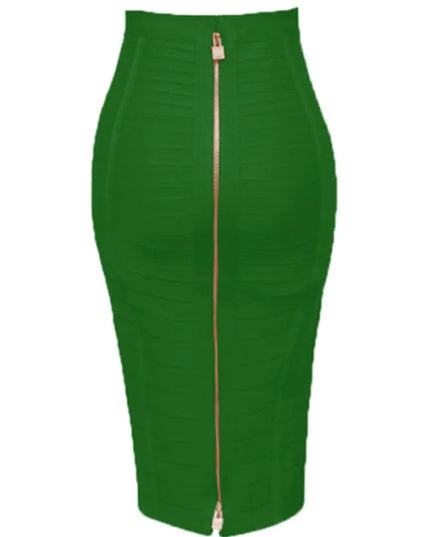 Women's Zipper O-Shape Skirt with Elastic Bodycon Fit