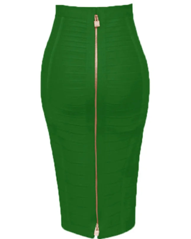 Women's Zipper O-Shape Skirt with Elastic Bodycon Fit
