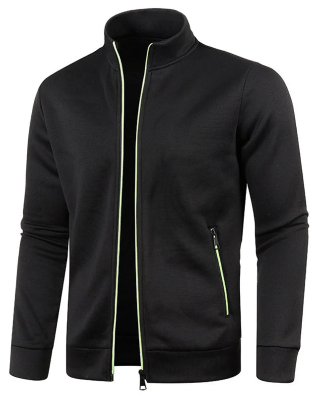 Men's Long Sleeve Zipper Knit Sweater Jacket - Various Colors