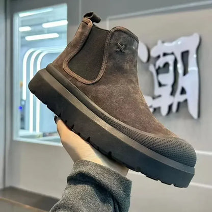 Men's Vintage Faux Suede High-Top Boots