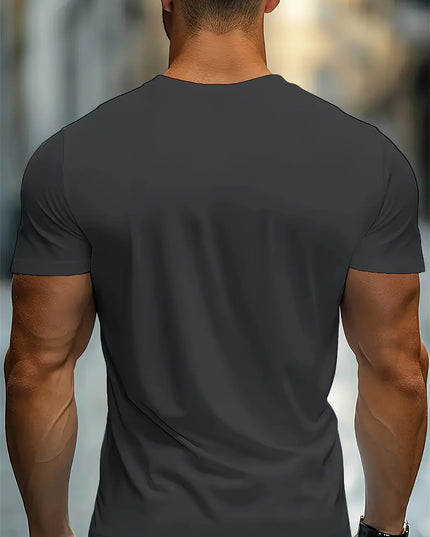 Men's 100% Cotton Casual T-Shirt with Large Cross and Jesus Letter Print