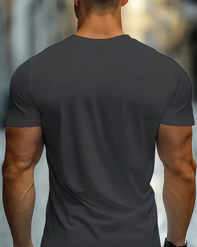 Men's 100% Cotton Casual T-Shirt with Large Cross and Jesus Letter Print