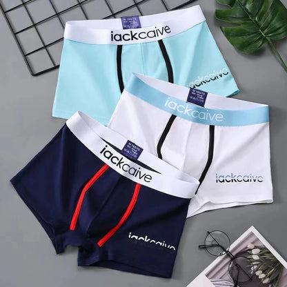 3-Pack Men's Cotton Boxer Briefs - Breathable & Comfortable - Mixed Colors