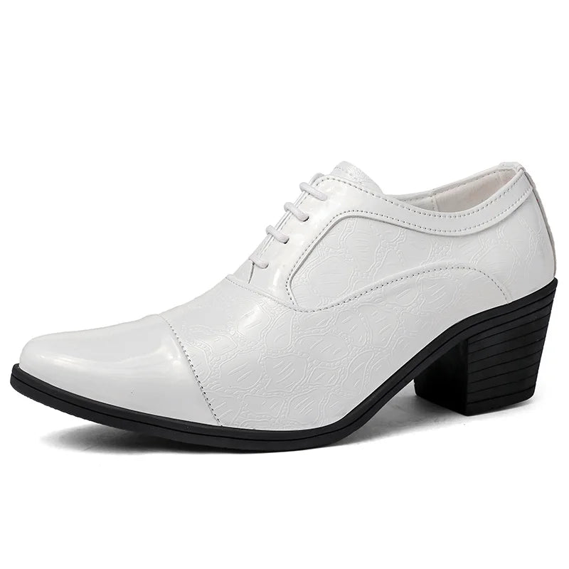 Luxury Men's Pointed Toe Elevation Shoes - Stylish Height-Enhancing Footwear